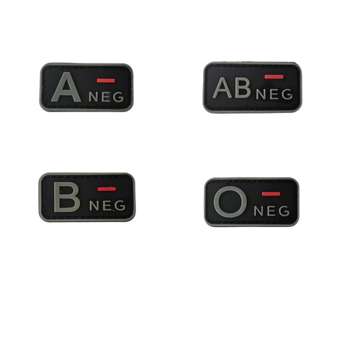 Blutgruppen neg pvc - 3d, patch