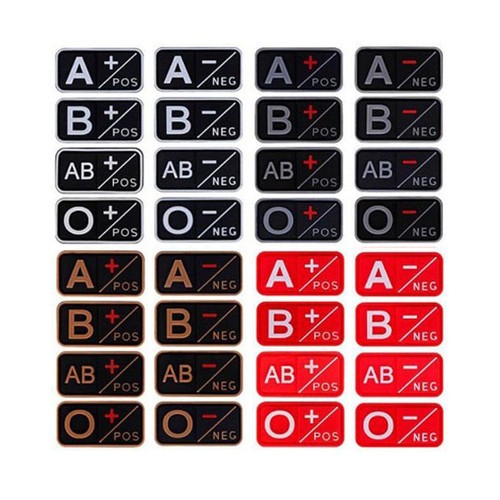 Pvc blutgruppen patch klett - blutgruppen,