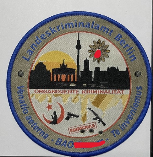 Patch polizei abzeichen - 2x,
